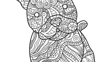 Zentangle Desenli Fransız Bulldog Boyama Sayfası - Yetişkinler İçin Ayrıntılı Mandala Sanatı