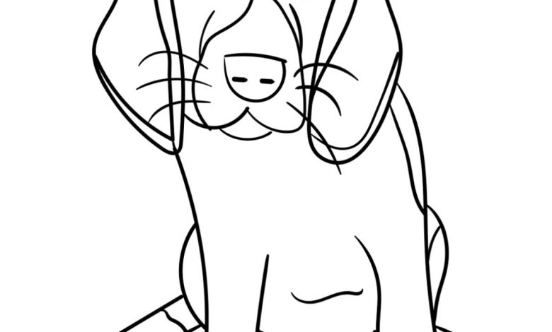 Sevimli Köpek Çizimi Boyama Sayfası