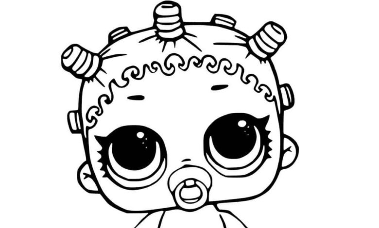 Bebek Figürlü Boyama Sayfası - Sevimli Büyük Gözlü Bebek