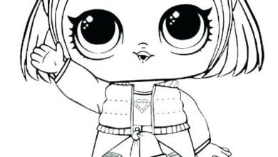 LOL Bebek Boyama Sayfası - Sevimli Kız Çizimi