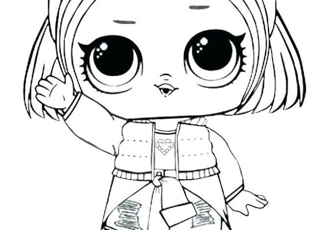 LOL Bebek Boyama Sayfası - Sevimli Kız Çizimi