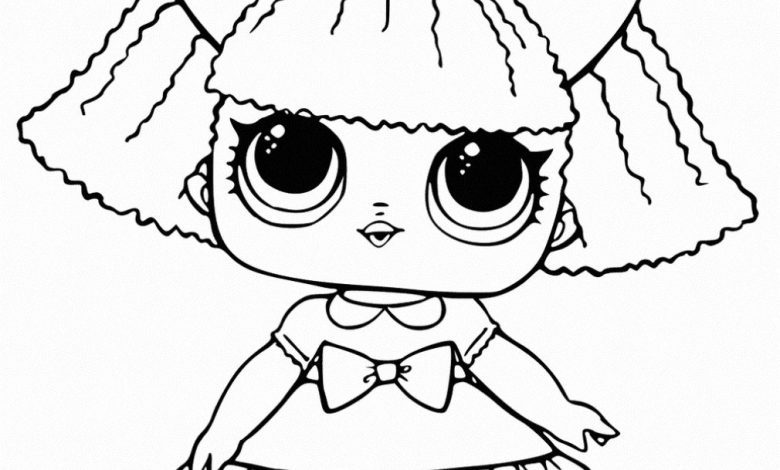 LOL Bebek Boyama Sayfası - Büyük Kurdeleli