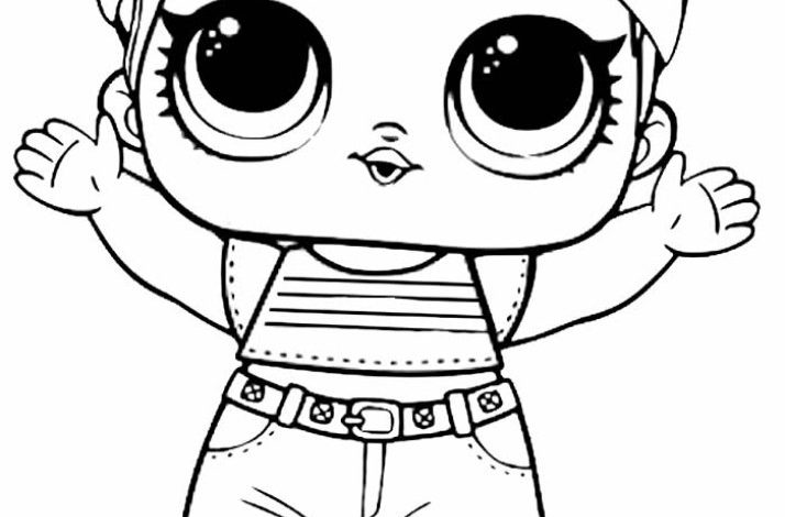 LOL Bebek Boyama Sayfası Paten Yaparken Sevimli Kız