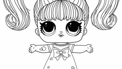 LOL Bebek Boyama Sayfası Büyük Gözlü Sevimli Kız