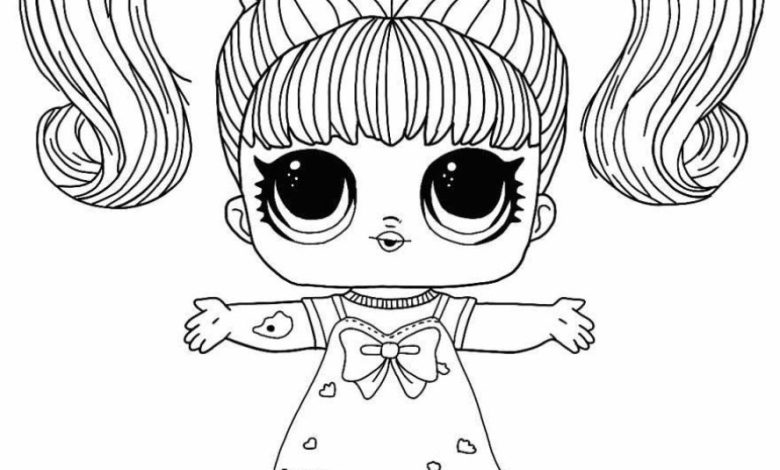 LOL Bebek Boyama Sayfası Büyük Gözlü Sevimli Kız
