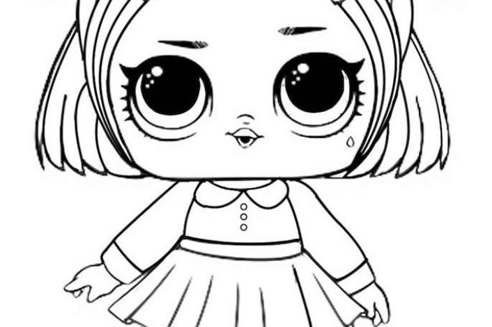 LOL Bebek Boyama Sayfası - Sevimli Kız Çocuk│LOL Bebek Serisi Boyaması için Ücretsiz ve Eğlenceli Sayfa