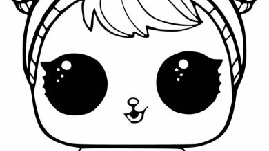 Sevimli Büyük Gözlü Tavşan Karakter Boyama Sayfası