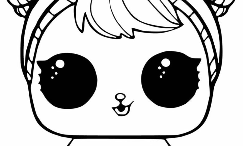 Sevimli Büyük Gözlü Tavşan Karakter Boyama Sayfası