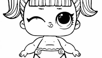 LOL Bebek Boyama Sayfası - Sevimli Bebek Karakter Çizimi