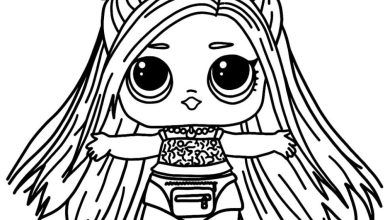 LOL Bebek Boyama Sayfası - Sevimli Uzun Saçlı Bebek