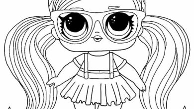 Tatlı Gözlü Bebek Boyama Sayfası - Önlüklü Kız Çocuğu