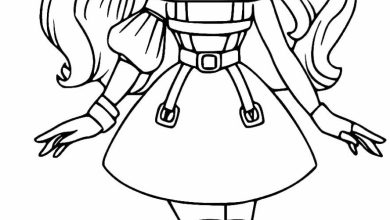 Büyük Gözlü Moda Bebek Boyama Sayfası