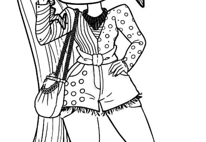 Lol Bebek Uzun Çizme Ayakkabılı Moda Giyimli Boyama Sayfası