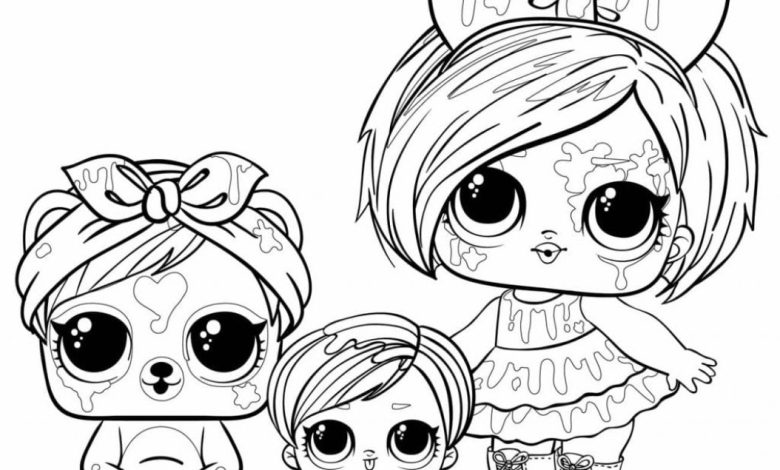 LOL Bebekler ve Sevimli Ayıcık Boyama Sayfası