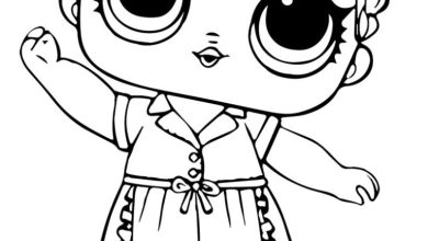 LOL Bebek Boyama Sayfası - Kalpli Uyku Maskesi