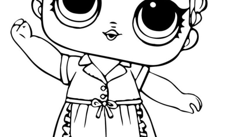 LOL Bebek Boyama Sayfası - Kalpli Uyku Maskesi