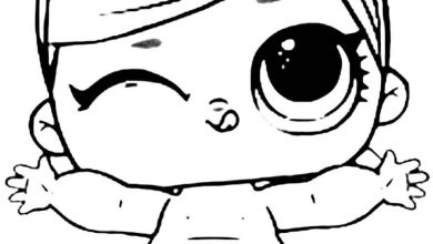 LOL Bebek Boyama Sayfası - Sevimli Bebek Karakteri Boyama