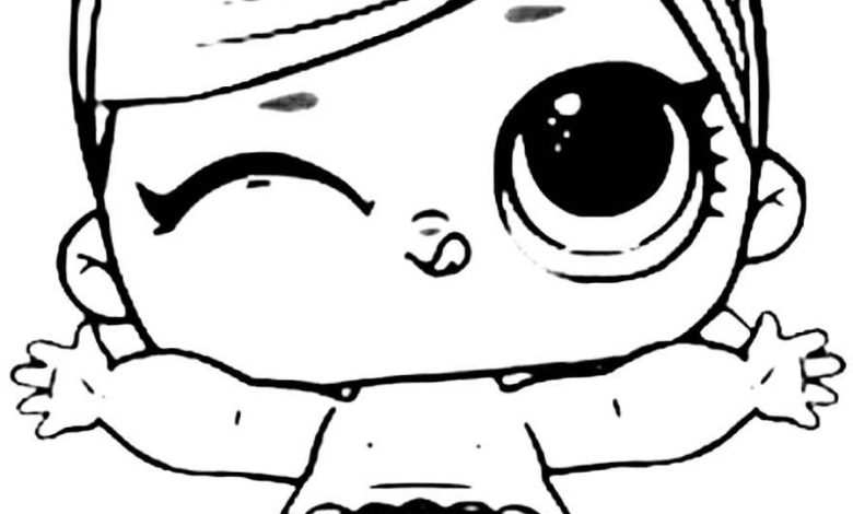 LOL Bebek Boyama Sayfası - Sevimli Bebek Karakteri Boyama