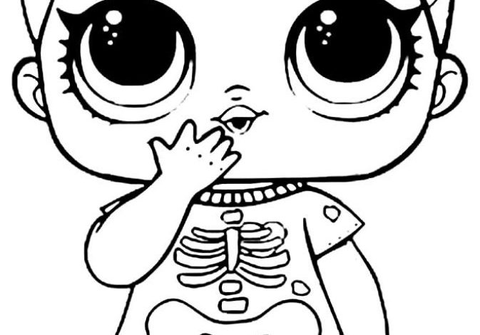 LOL Bebek Boyama Sayfası - Sevimli ve Maskeli Karakter