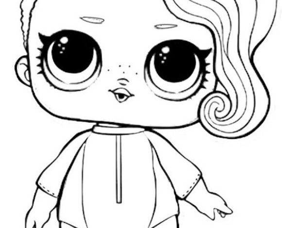 LOL Bebek Boyama Sayfası - Sevimli ve Büyük Gözlü Bebek