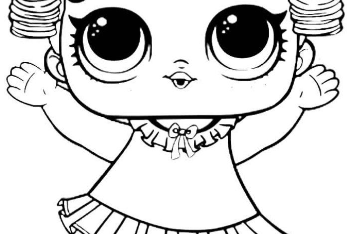 LOL Bebekler Boyama Sayfası Big Gözlü Sevimli Bebek