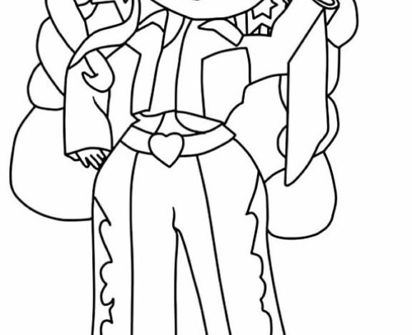 LOL Bebek Kovboy Şapkalı Boyama Sayfası