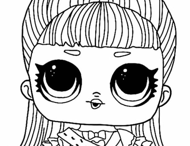 LOL Bebek Boyama Sayfası - Yüksek Taçlı Kız