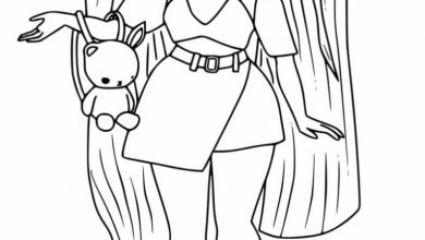 LOL Bebek Boyama Sayfası Peluş Oyuncaklı Uzun Saçlı Tasarım