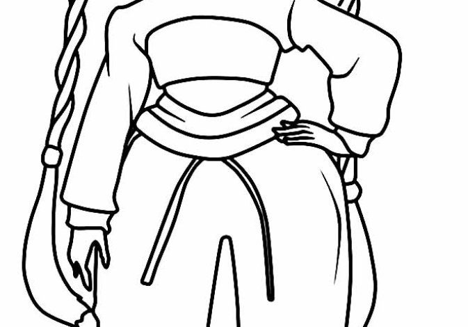 Moda İkonu Kız Çocuk Boyama Sayfası - Çizim ve Boyama Uygun