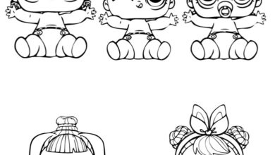 Sevimli Bebekler ve Evcil Hayvanlar Boyama Sayfası