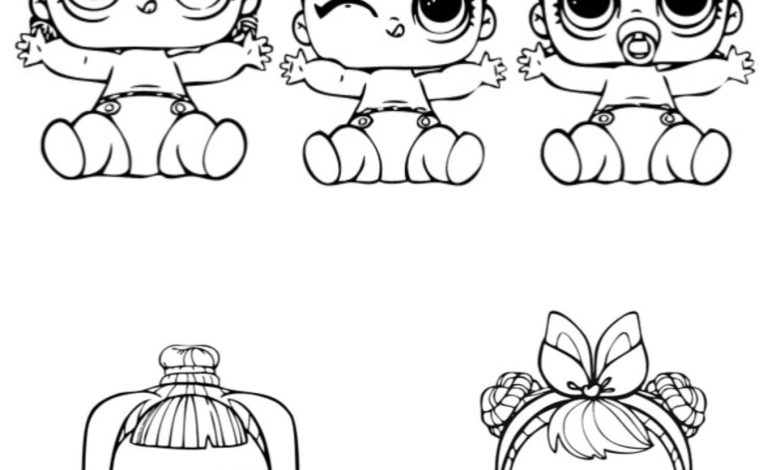 Sevimli Bebekler ve Evcil Hayvanlar Boyama Sayfası