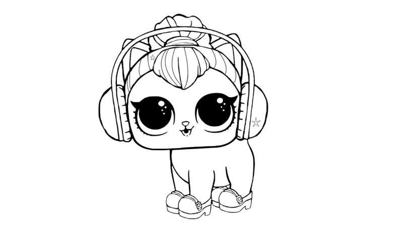 LOL Sürpriz Bebek Karakterli Kedi Boyama Sayfası