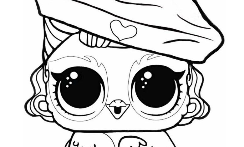Sevimli Kuş Karakterli Boyama Sayfası - LOL Bebek Temalı