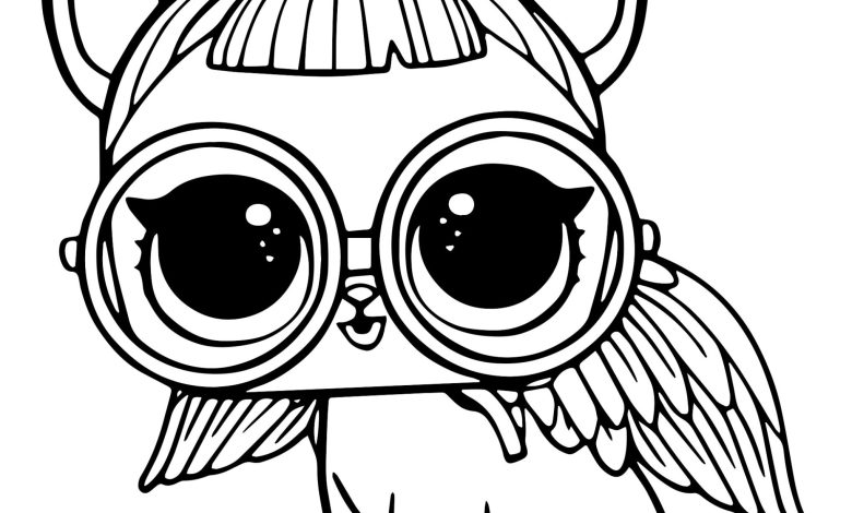 Kanatlı Gözlüklü Sevimli Kedi Boyama Sayfası - Eğlenceli ve Yaratıcı Boyama Aktivitesi