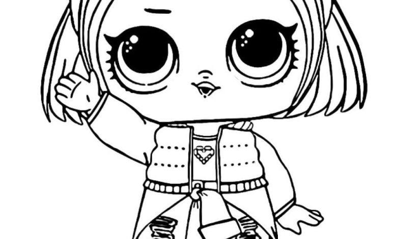LOL Bebek Boyama Sayfası Özel Tasarımlı Kıyafetli Karakter
