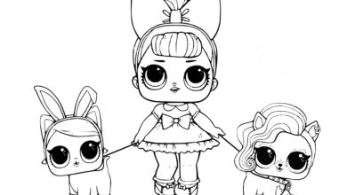 LOL Bebek ve Evcil Hayvanları Boyama Sayfası