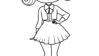 Şirin Kız Oyuncak Bebek Boyama Sayfası