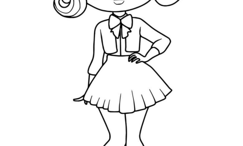 Şirin Kız Oyuncak Bebek Boyama Sayfası