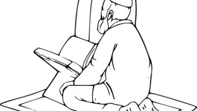 İbadet Eden Adam Boyama Sayfası - İslami Temalı Aktivite