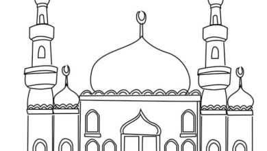 Camii Boyama Sayfası Dini Yapılar Çizimi