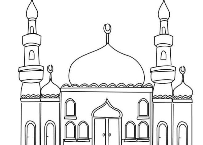Camii Boyama Sayfası Dini Yapılar Çizimi
