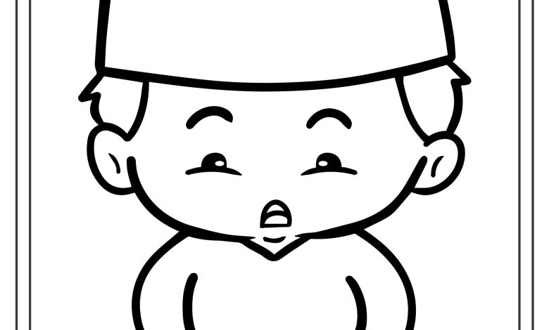 Çocuk Kitap Okuma Boyama Sayfası