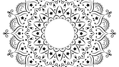 Rahatlatıcı Mandala Desenli Boyama Sayfası