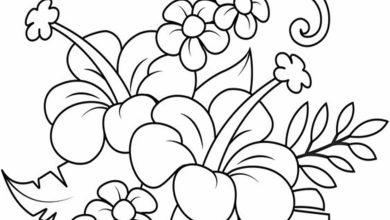 Çocuklar İçin Renkli Çiçek Demeti Boyama Sayfası