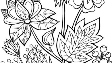 Çiçek Bahçesi Boyama Sayfası Mandala Tarzı Detaylı Çiçek Desenleri