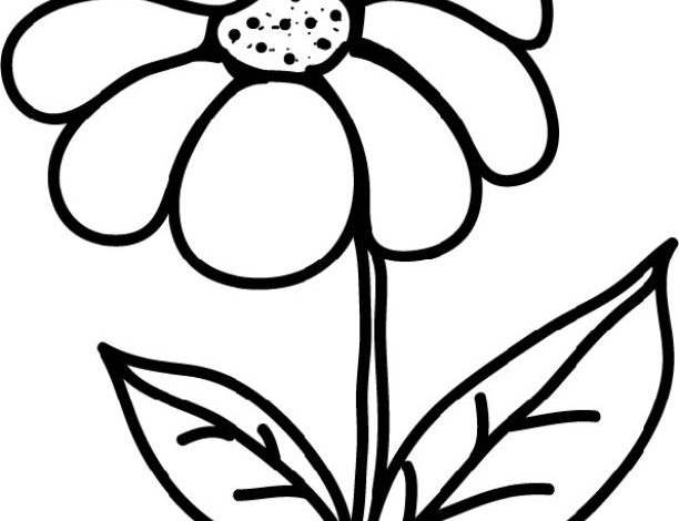 Boyama Sayfası - Büyük Çiçek Resmi