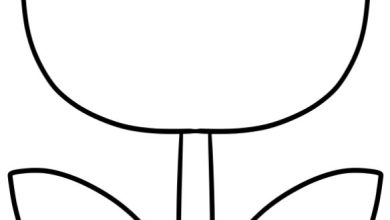 Büyük Çiçek Boyama Sayfası - Basit Çizimli Çiçek Deseni