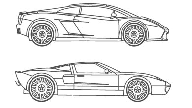 Spor Arabalar Boyama Sayfası Ünlü Spor Arabalar Çizimi