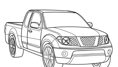 Çocuklar İçin Renkli Pickup Kamyonet Boyama Sayfası