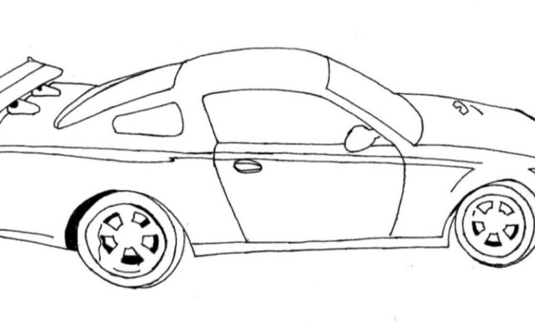 Boyama Sayfası Spor Araba Resmi ile Eğlenceli Zaman Geçirin